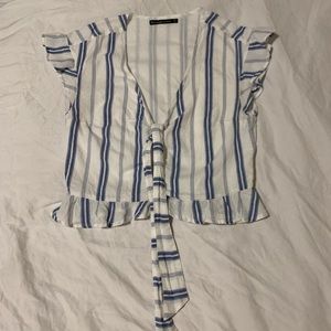 Abercrombie & Fitch Tie-Front Blouse